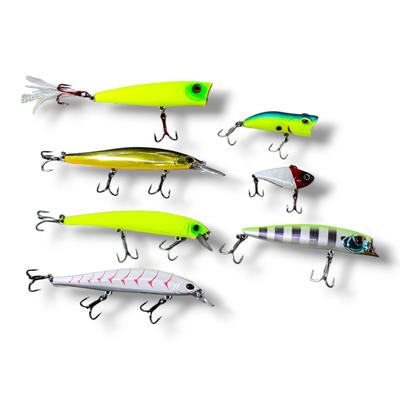 Combo de 7 Señuelos Variada Media Agua - Superficie - Taruchas - Dorados