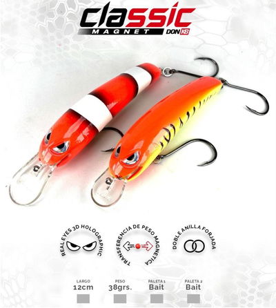 Señuelo Classic Magnet Paleta 1 Don KB - Media agua - BaitCasting 