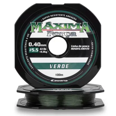 Nylon Maxima Força (0.47mm 48lb x 100mt) Verde - Kawana