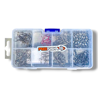 Caja de 109 Anzuelos + 25 Esmerillon / Pacu - Bagre - Boga - Mojarra