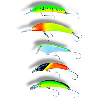 Combo Dorado x5 Señuelos | Media Agua + Profundidad | Don KB