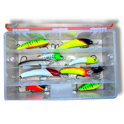 Combo 10 Señuelos DON KB + Caja Zest 349 - CAJA #349