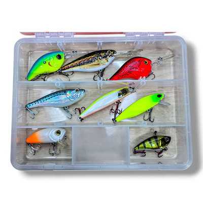 Combo Caja 8 Señuelos Variados – Doradillos, Tarariras y Más - Caja #178