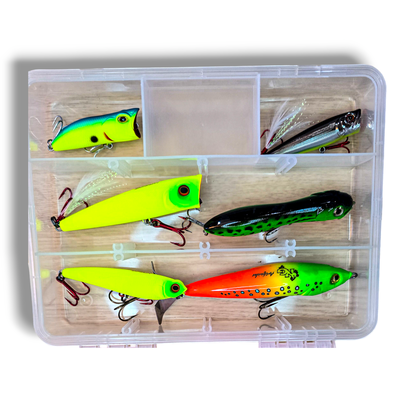 Combo Superficie Caja Zest 230 + 6 Señuelos - CAJA #101