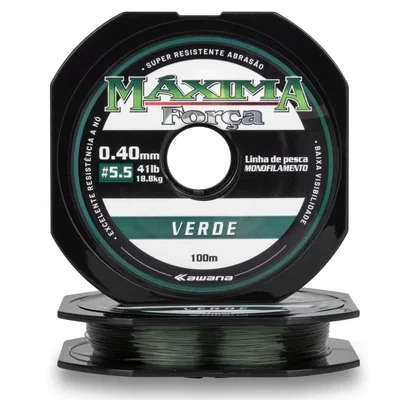 Nylon Maxima Força (0.43mm 43lb x 100mt) Verde - Kawana