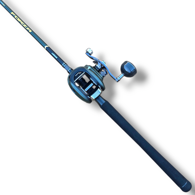 Combo Caña Forza 2.13mt 30-60lb 1 Tramo  + Reel Forza 400 8.1:1 13kg - Marine
