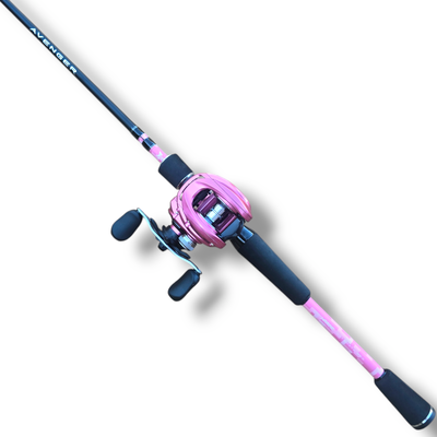 Combo Caña Avenger Pink 1.83mt 12-17lb 1T + Reel Avenger Pink 11000 11ROL 7.5:1 - Marine