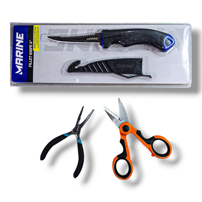 Kit Accesorios (Cuchillo Filet + Pinza Multifuncion + Tijera Dentada)