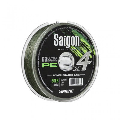 Multifilamento SAIGON X4 VERDE x 100m Marine 