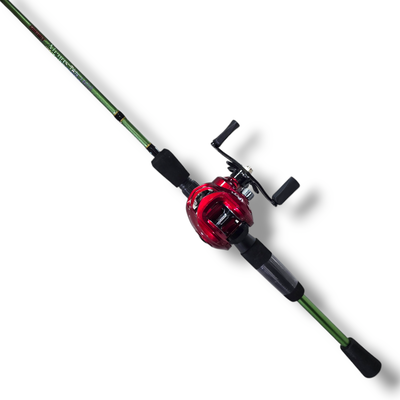 Combo Caña Atenas 1.60m 2T 8-17lb + Reel Atenas 7BB Rojo Sumax 