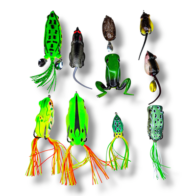 Combo 10 Señuelos Antienganche Ratas/Ranas  - Taruchas - Tarariras