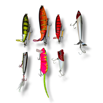 Combo 7 Señuelos Rígidos Topwater - Taruchas - Tarariras