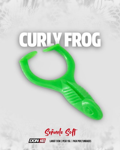 Señuelo Curly Frog OffSet Goma Blanda DON KB