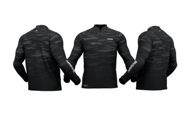 Remera de Pesca Cammo Negro - Marine