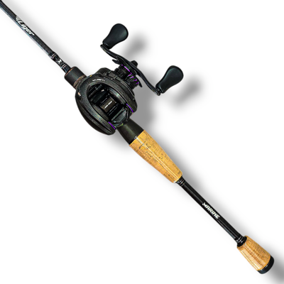 Combo Reel LUBINA BLACK WIDOW GTX 11ROL 9.5:1 + Caña LIGER 1.83m 12-16lb 2025 Marine 