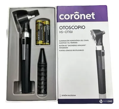 Otoscopio Coronet HS-OT10J Luz Xenón Halógena - Negro