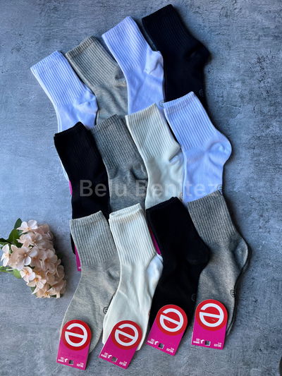 Medias tenis elemento liso PACK X2