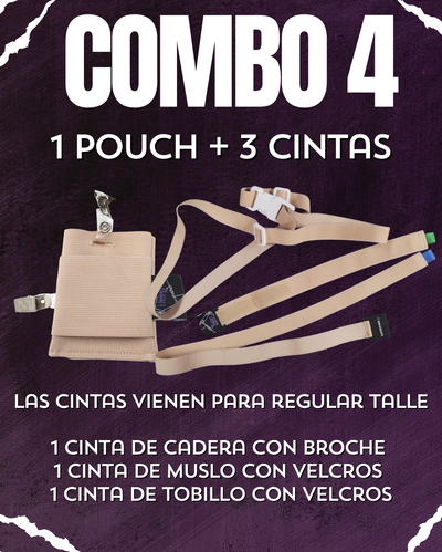 COMBO 4                                             - 1 POUCH + 3 CINTAS