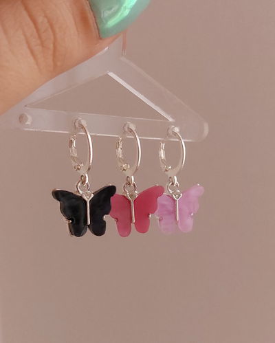 Argollas BUTTERFLY (1 cm)