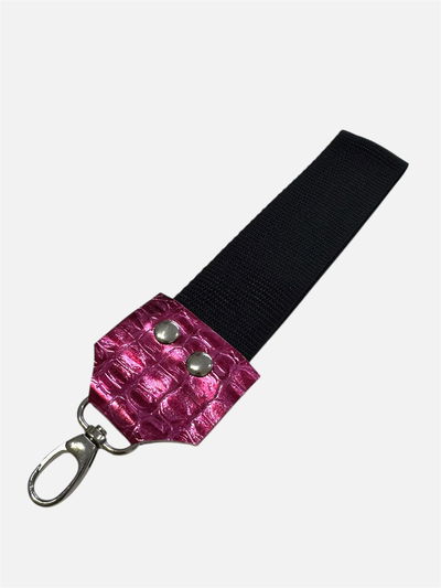 Llavero fucsia croco