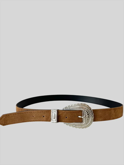 Cinto de gamuza marron
