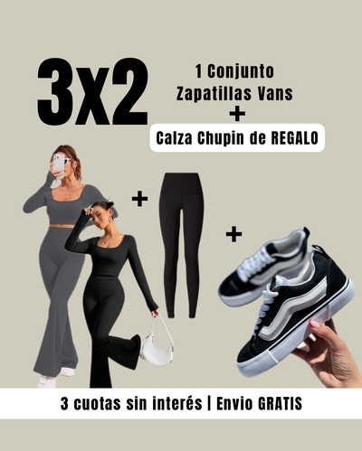 Promo🦋- Lleva 1 Vans + Set Gabbana + 1 Calza Frizada de REGALO
