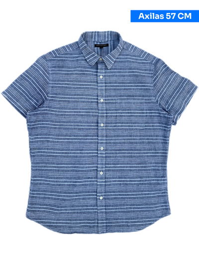 Camisa BANANA REPUBLIC - Talle L entallado Lino 