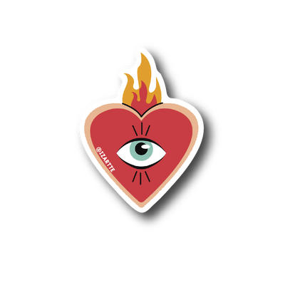 Corazón con llamas