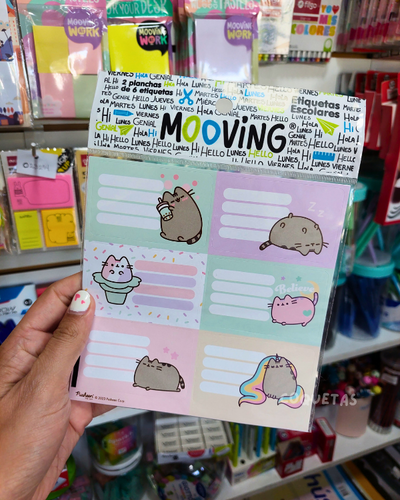 ETIQUETAS ESCOLAR  MOOVING PUSHEEN