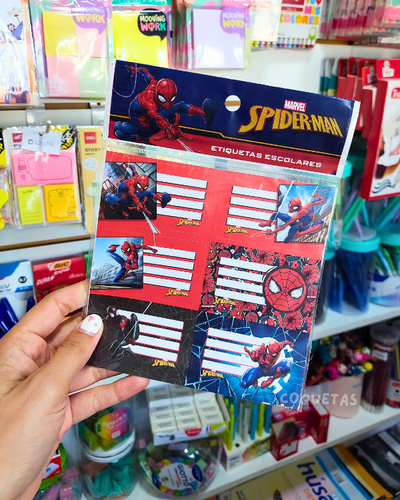 ETIQUETA ESCOLAR MOOVING SPIDERMAN