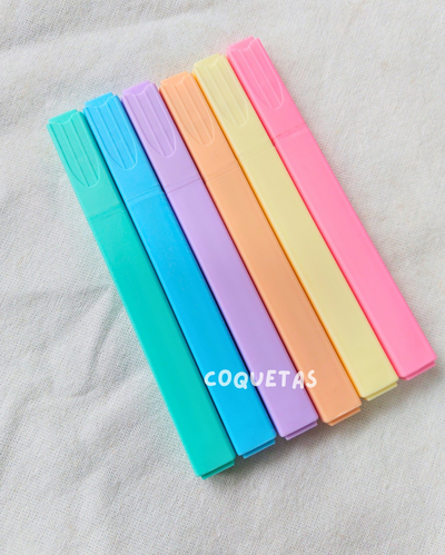 RESALTADORES PASTEL MACARON x6 IMP