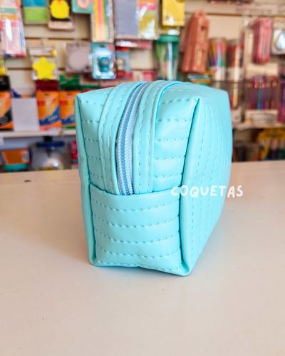 CARTUCHERA CUERINA CELESTE