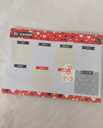PLANNERS SEMANAL A4 x50 HOJAS