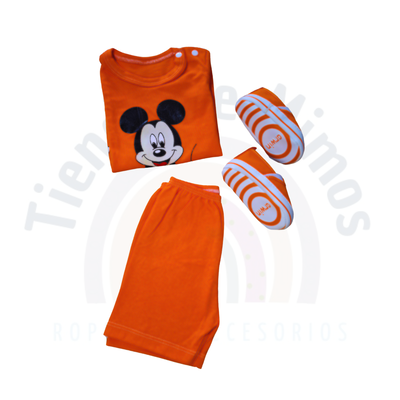 Conjunto 3 Piezas "Mickey" Naranja