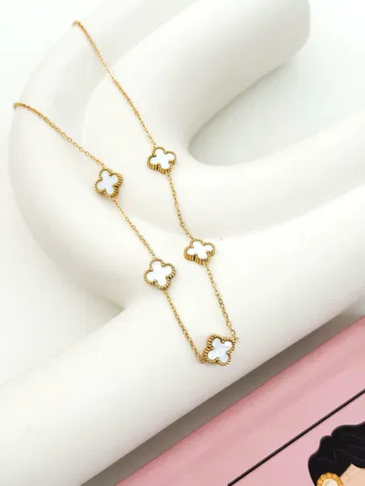 Collar Van Cleef blanco+ dorado
