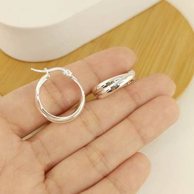Argollitas Basicas acero blanco