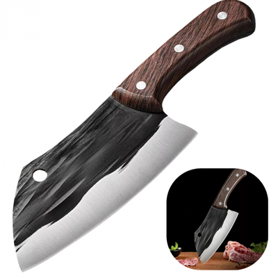 Cuchillo Hacha Curvo Mango de Madera