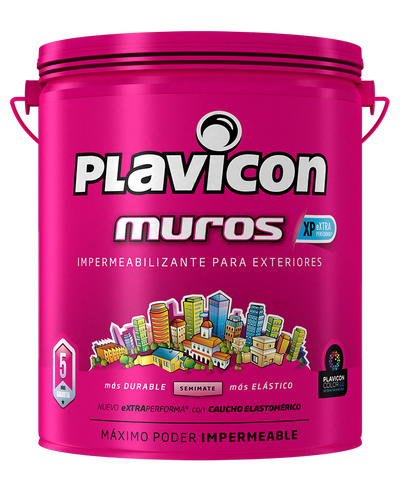 PLAVICON MUROS XP GRIS CEMENTO LATA 25 KG.