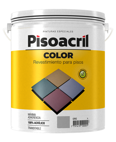PISOACRIL COLOR GRIS ACERO LATA 4 LT
