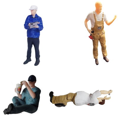 K96 - Pack 4 FIGURAS en Escala 1:64 en RESINA