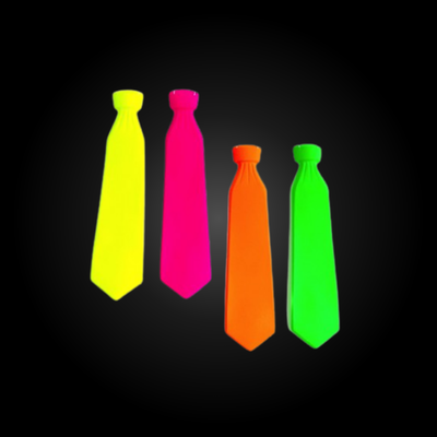 Corbata Plastico Fluo (12 Unidades)