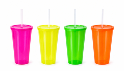 Vaso Plástico Flúo 400cc