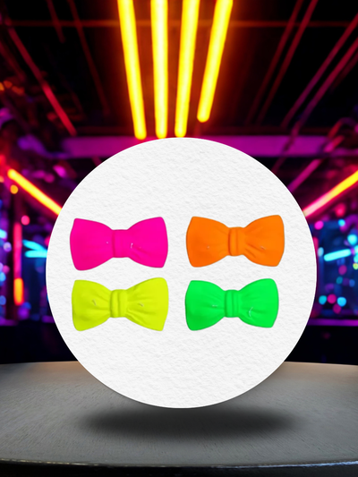 Moño Plastico Fluo (12 Unidades)