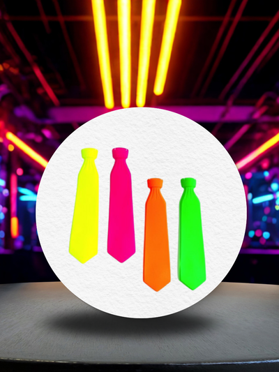 Corbata Plastico Fluo (12 Unidades)