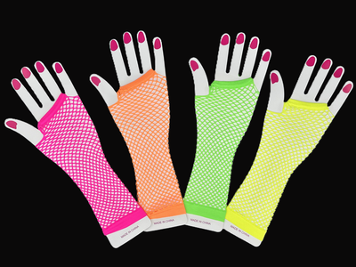 Guantes Largo de  Red  Flúo- Precio por Unidad