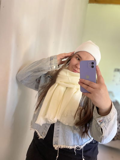 Ruana + Gorro Blanco