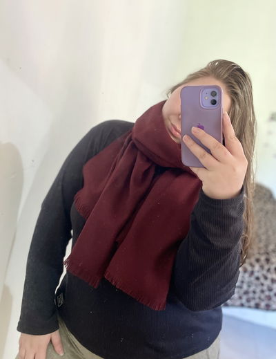 Ruana bordo
