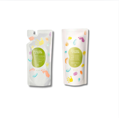 Kit mama & bebe shampoo + jabon liquido