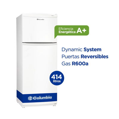 Heladera con Freezer A+ 414L de capacidad - Color Blanco CHD43/9