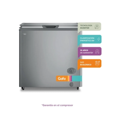 Freezer Horizontal Gafa Plata Inverter 205lts FGHI200P-M